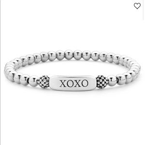 Lagos jewelry sterling silver caviar beaded xoxo bracelet